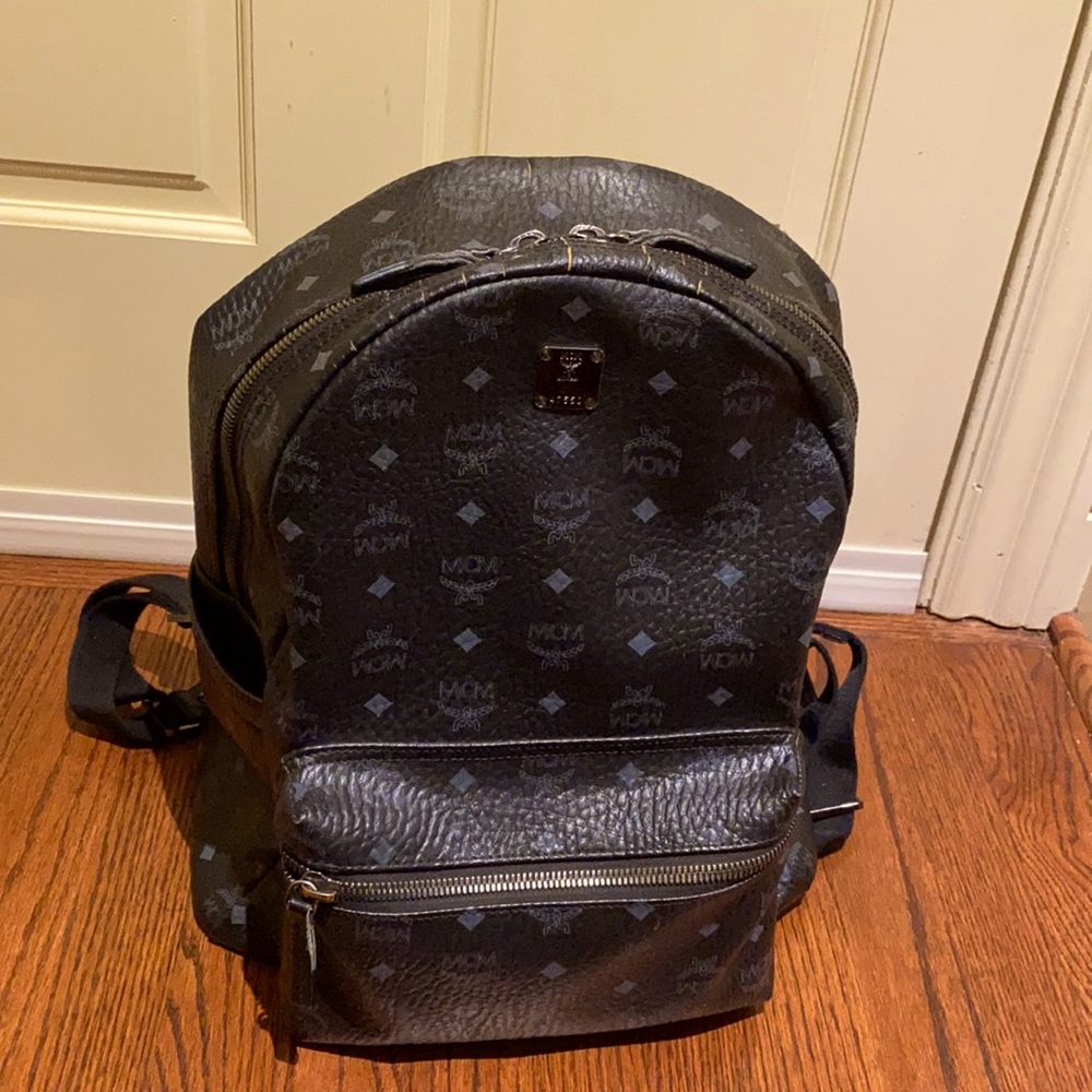 Black MCM Backpack Medium Size